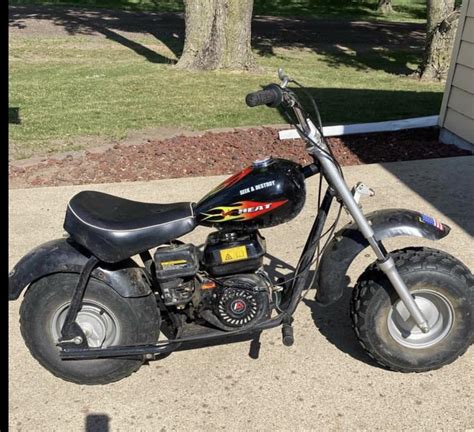  I have a Coleman mini bike that is pretty much brand new it prob only has 3 hours tops on it and it in perfect shape the only modification of done is put a new muffler on it but I still got the old... 